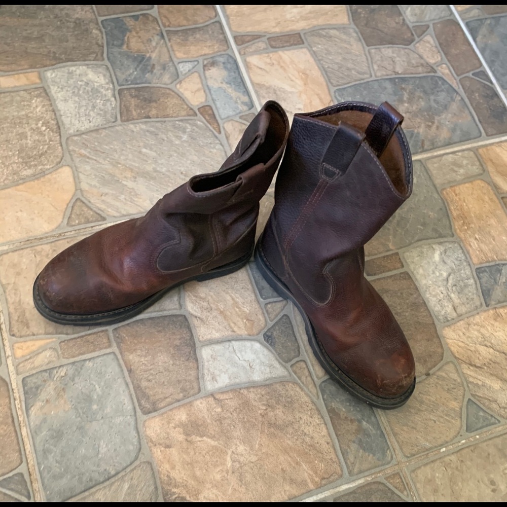 Steel Toe Wolverine Leather Work Boots View 4